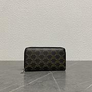 Celine Large zipped wallet in Triomphe Canvas 18x2x10cm - 1