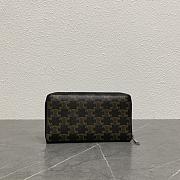 Celine Large zipped wallet in Triomphe Canvas 18x2x10cm - 5