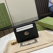Gucci Zipped Coin Purse Black Leather 11.5*9*2cm - 1