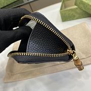 Gucci Zipped Coin Purse Black Leather 11.5*9*2cm - 6