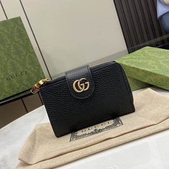 GUCCI Medium Double G Wallet With Bamboo 13*8.5*2cm