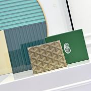 Goyard Florentin wallet in green leather 11*10cm - 1