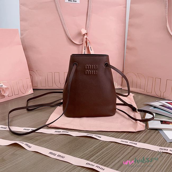 Miumiu Mini Bucket Leather Bag 17*14*6cm - 1