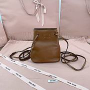 Miumiu Mini Bucket Leather Bag 17*14*6cm - 2