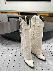 	 Givenchy Shark Lock Cowboy ankle long boots in leather - 3