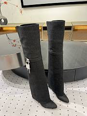 Givenchy Shark Lock leather over-the-knee boots denim 3 colors - 1