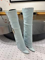 Givenchy Shark Lock leather over-the-knee boots denim 3 colors - 2