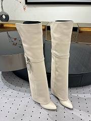 	 Givenchy Shark Lock leather over-the-knee boots leather - 2