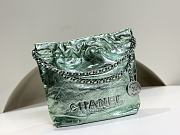 Chanel Mini 22 Handbag Metallic Leather - 1