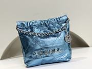 Chanel Mini 22 Handbag Metallic Leather - 3