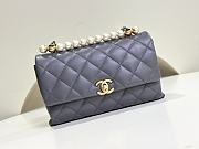 Chanel Pearl Handle Flap Bag 24x13.5x6.5cm - 1