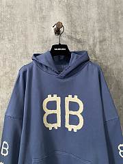 BALENCIAGA Crypto Medium Fit Blue Sweatshirt  - 5