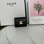 Celine Triomphe Leather Wallet 10x9,5cm - 1