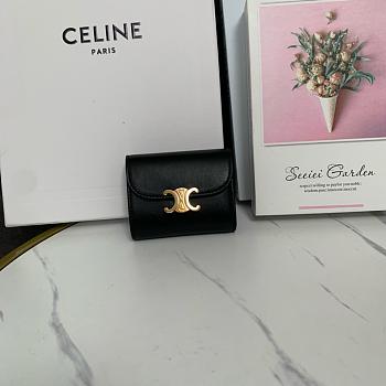 Celine Triomphe Leather Wallet 10x9,5cm