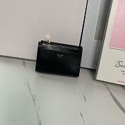 Celine Triomphe Black Leather Wallet 9.5x7.5x3cm - 6