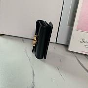 Celine Triomphe Black Leather Wallet 9.5x7.5x3cm - 5