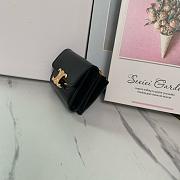 Celine Triomphe Black Leather Wallet 9.5x7.5x3cm - 2