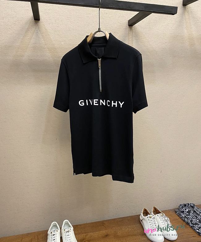 Givenchy Black Polo Shirt With Logo - 1