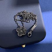 Van Cleef Arpels Black Alhambra 1 Motif Necklace - 2