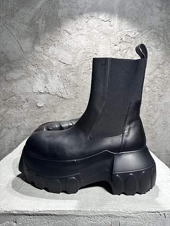 Rick Owens Black Porterville Beatle Mega Tractor Chelsea Boots