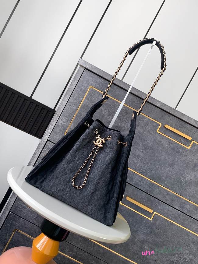 Chanel Denim Black Tote Bag 31 x15 x41.5 cm - 1