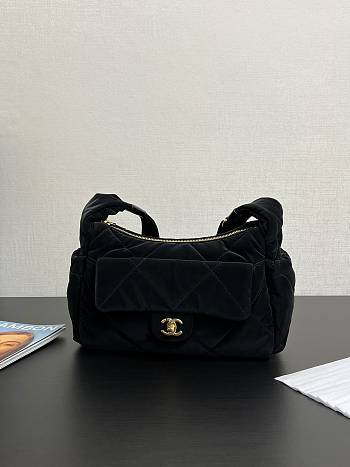 Chanel Black Suede Shoulder Bag 