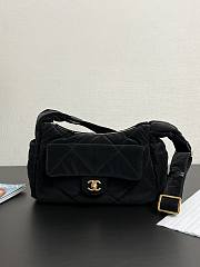 Chanel Black Suede Shoulder Bag  - 5