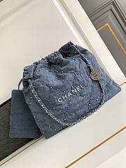 Chanel 22 Handbag Small Denim 35x37x7cm - 1