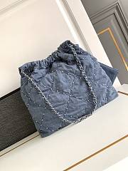 Chanel 22 Handbag Small Denim 35x37x7cm - 5