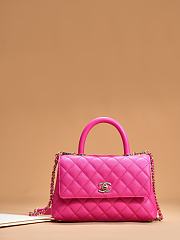 Chanel Coco Handle Caviar Pink Bag 24cm - 1