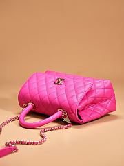 Chanel Coco Handle Caviar Pink Bag 24cm - 5