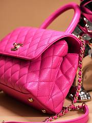 Chanel Coco Handle Caviar Pink Bag 24cm - 6