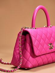 Chanel Coco Handle Caviar Pink Bag 24cm - 3