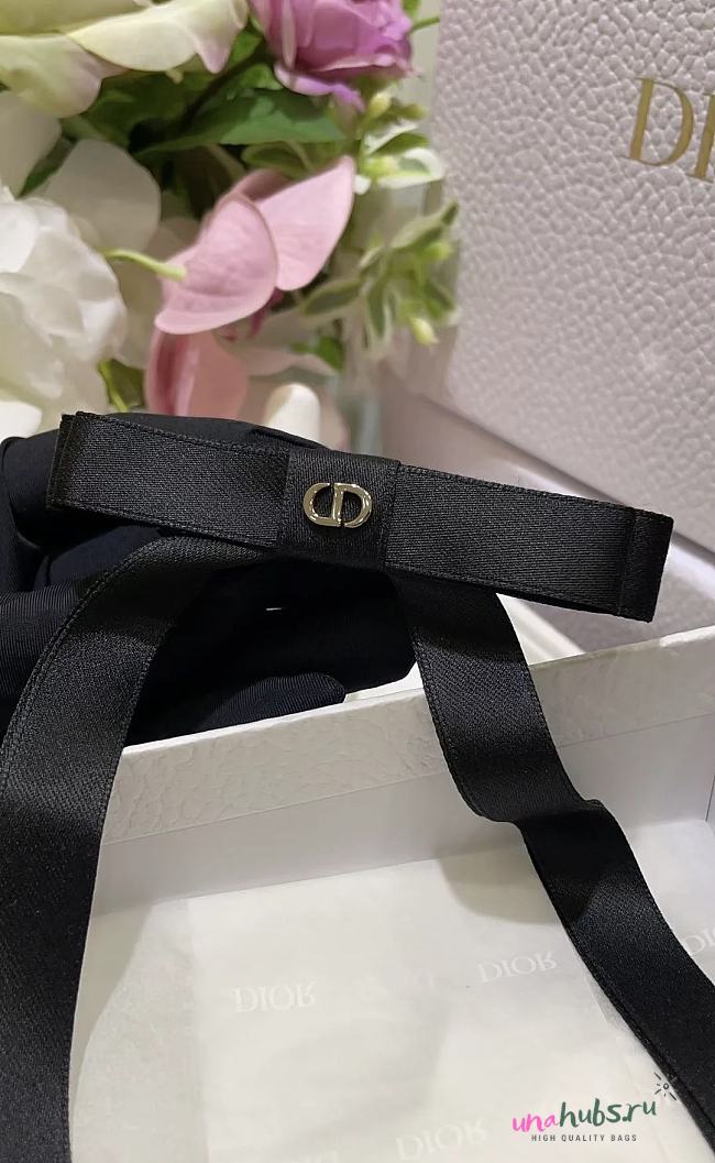 Dior Twist Bow Black Grosgrain - 1
