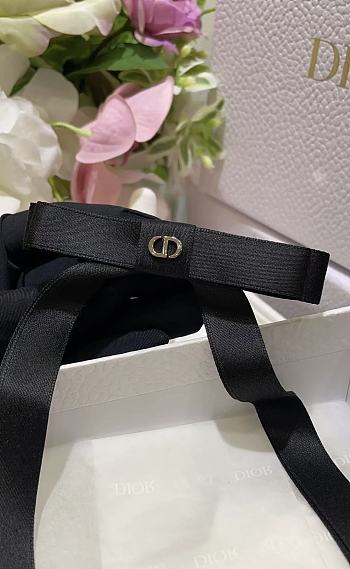 Dior Twist Bow Black Grosgrain