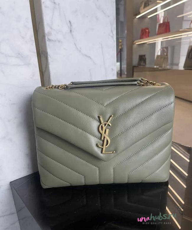 YSL Loulou Small Green Bag 25cm - 1