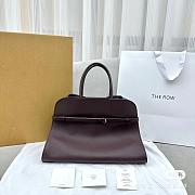 The Row Soft Margaux 17 Bag In Burgundy - 1