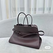 The Row Soft Margaux 17 Bag In Burgundy - 2