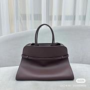 The Row Soft Margaux 17 Bag In Burgundy - 4