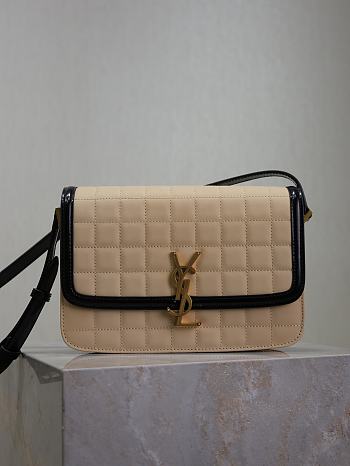 YSL SOLFERINO BOX BEIGE COLOR 23cm