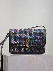 	 YSL SOLFERINO BOX Tweed Leather 23cm - 1