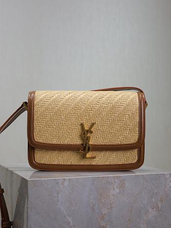 YSL Solferino raffia shoulder bag