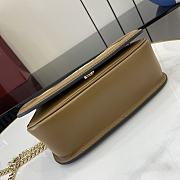 	 Gucci Small Blondie Brown Suede Shoulder Bag 21.5x11x8cm - 4