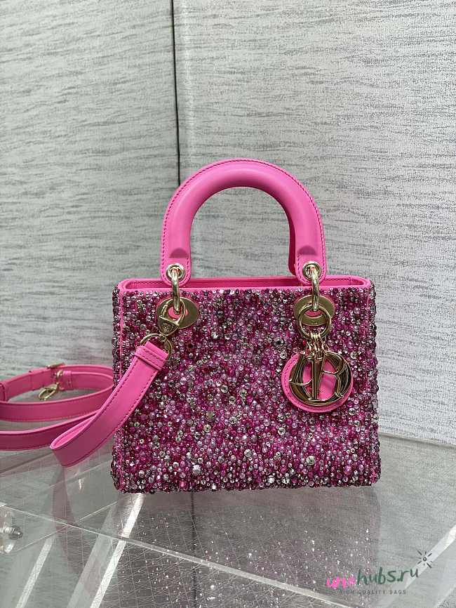 Dior Small Lady Pink Bag - 1