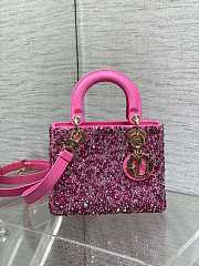 Dior Small Lady Pink Bag - 1