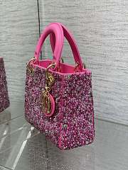 Dior Small Lady Pink Bag - 4