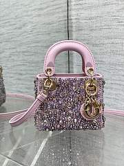 Dior Mini Lady Pink Bag 17cm - 1