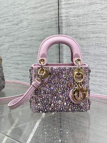 Dior Mini Lady Pink Bag 17cm