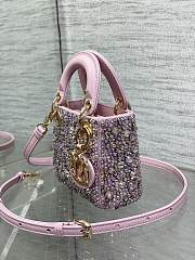 Dior Mini Lady Pink Bag 17cm - 5