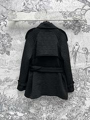 Fendi Black FF Pattern Belt Coat - 6